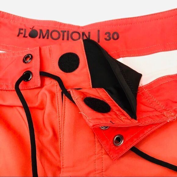 Flomotion Board Shorts Orange Men’s Swim Trunks Sz 30 - Picture 6 of 11